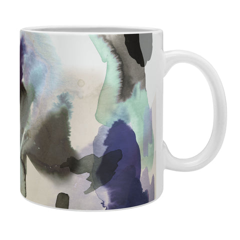 Ninola Design Expressive Abstract Painting Aqua Coffee Mug