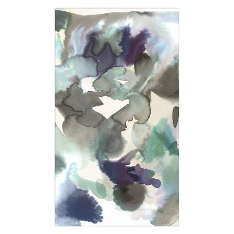 Ninola Design Expressive Abstract Painting Aqua Tablecloth