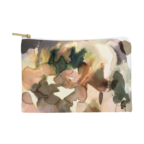 Ninola Design Expressive Abstract Painting Orange Pouch