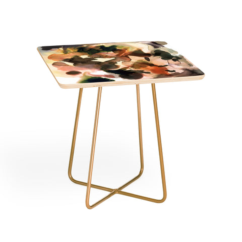 Ninola Design Expressive Abstract Painting Orange Side Table