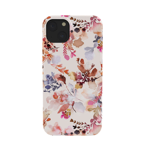 Ninola Design Fall Flowers Watercolor Orange Phone Case