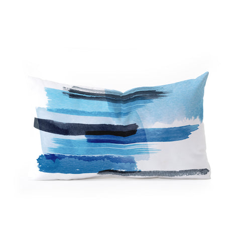 Ninola Design Feelings blue Oblong Throw Pillow