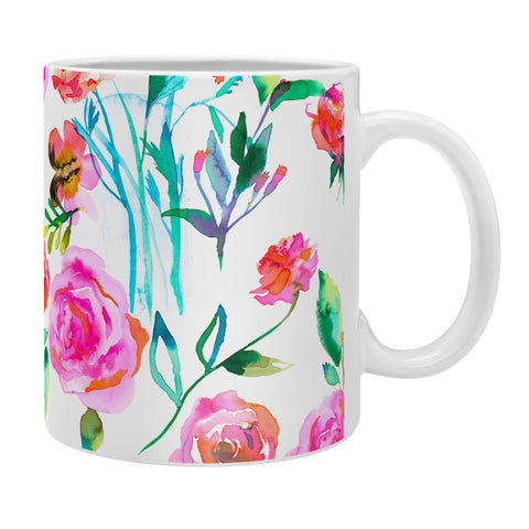 Ninola Design Feminine Roses Bouquet Pink Coffee Mug
