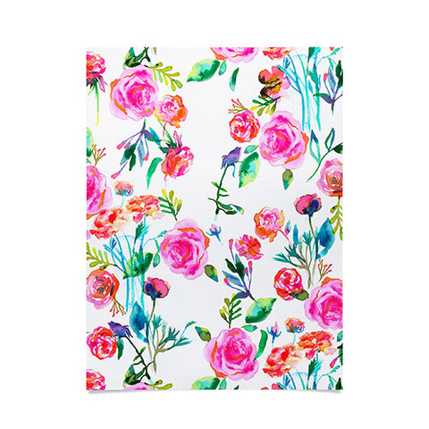 Ninola Design Feminine Roses Bouquet Pink Poster