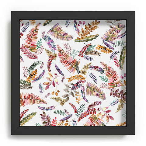 Ninola Design Ferns Branches Autumn Shades Recessed Framing Square