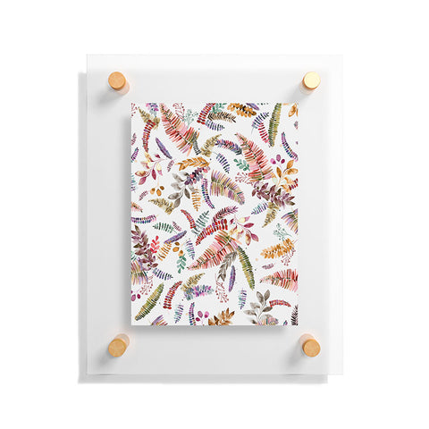 Ninola Design Ferns Branches Autumn Shades Floating Acrylic Print