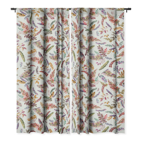 Ninola Design Ferns Branches Autumn Shades Blackout Non Repeat