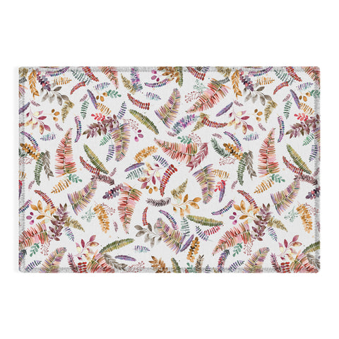 Ninola Design Ferns Branches Autumn Shades Outdoor Rug