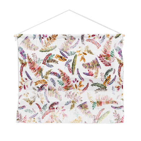 Ninola Design Ferns Branches Autumn Shades Wall Hanging Landscape