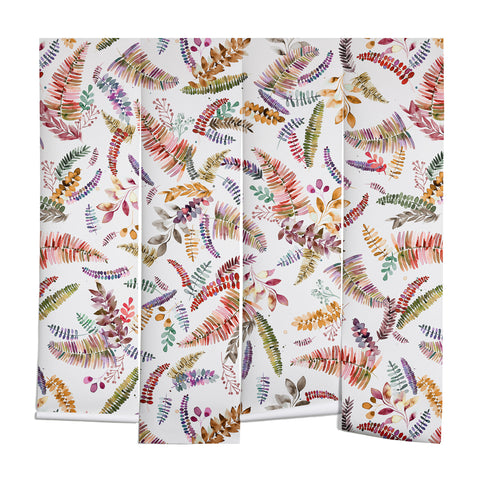 Ninola Design Ferns Branches Autumn Shades Wall Mural