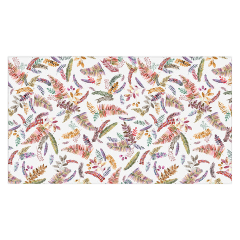Ninola Design Ferns Branches Autumn Shades Tablecloth