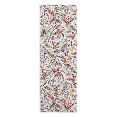 Ninola Design Ferns Branches Autumn Shades Yoga Towel