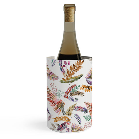 Ninola Design Ferns Branches Autumn Shades Wine Chiller