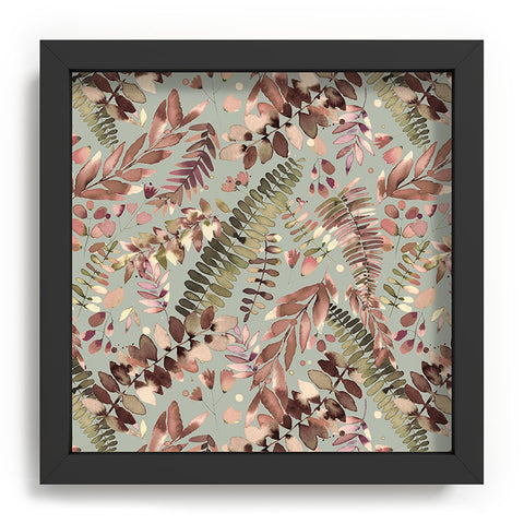 Ninola Design Ferns Foliage Nature Green Recessed Framing Square