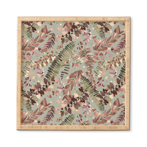 Ninola Design Ferns Foliage Nature Green Framed Wall Art