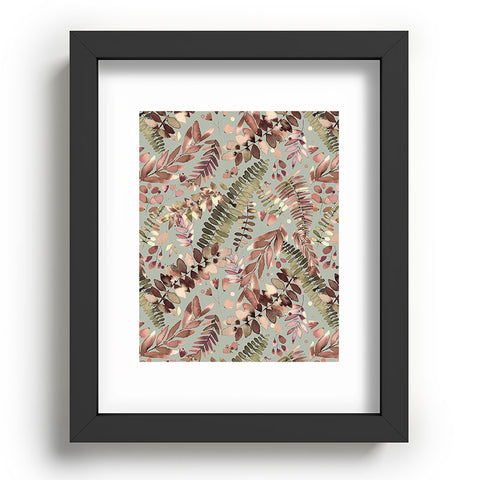 Ninola Design Ferns Foliage Nature Green Recessed Framing Rectangle