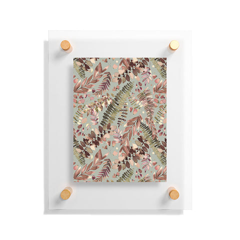 Ninola Design Ferns Foliage Nature Green Floating Acrylic Print