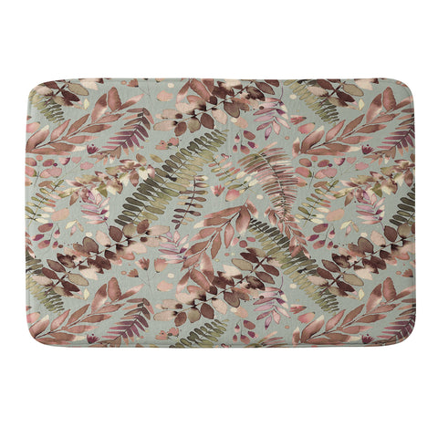 Ninola Design Ferns Foliage Nature Green Memory Foam Bath Mat