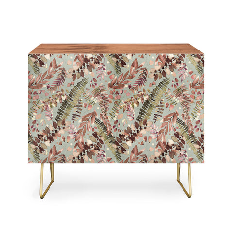 Ninola Design Ferns Foliage Nature Green Credenza