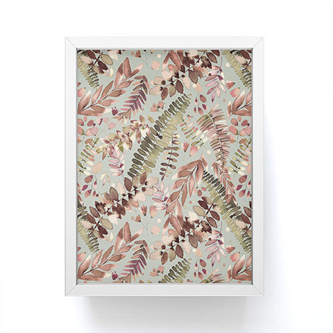 Ninola Design Ferns Foliage Nature Green Framed Mini Art Print