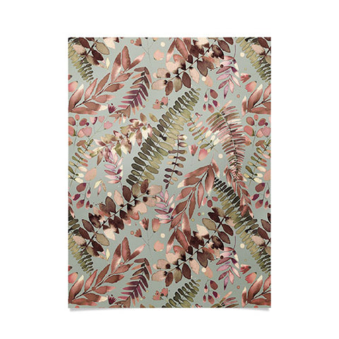 Ninola Design Ferns Foliage Nature Green Poster