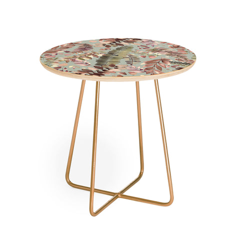 Ninola Design Ferns Foliage Nature Green Round Side Table