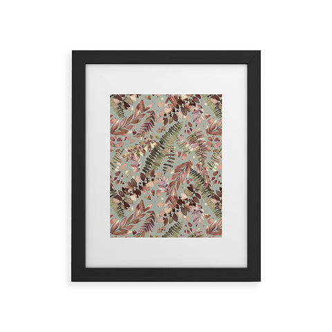 Ninola Design Ferns Foliage Nature Green Framed Art Print