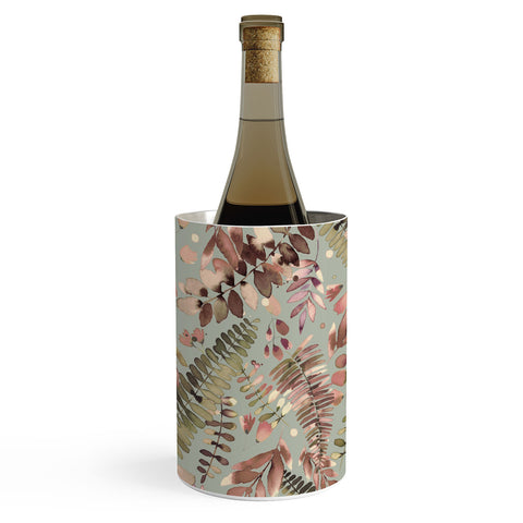 Ninola Design Ferns Foliage Nature Green Wine Chiller