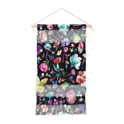 Ninola Design Flower buds botanical Black Multicolored Wall Hanging Portrait