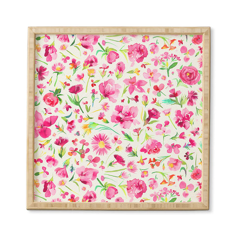 Ninola Design Flower Buds Pink Framed Wall Art