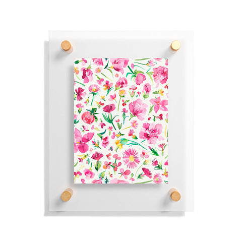 Ninola Design Flower Buds Pink Floating Acrylic Print