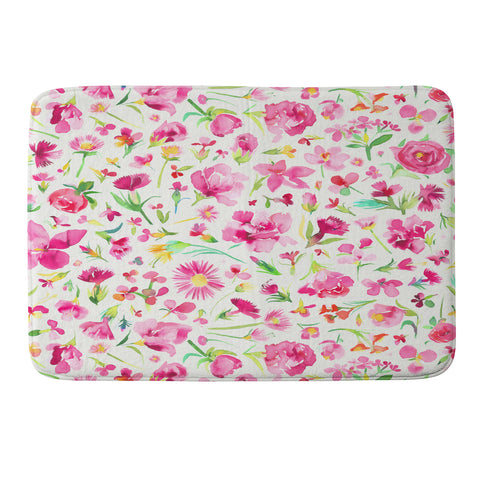 Ninola Design Flower Buds Pink Memory Foam Bath Mat