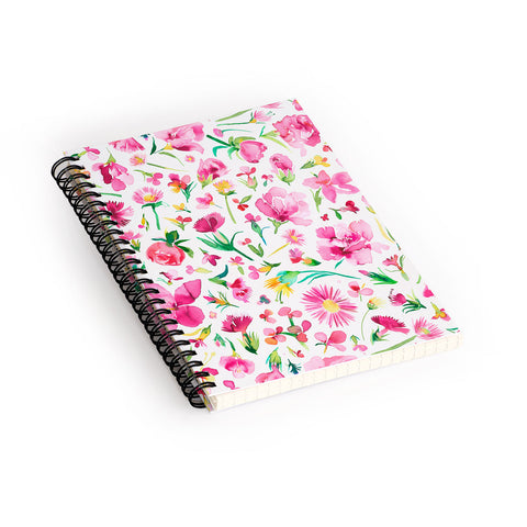 Ninola Design Flower Buds Pink Spiral Notebook