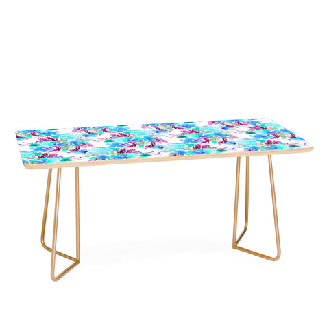 Ninola Design Flowers Sweet Bloom Blue Coffee Table