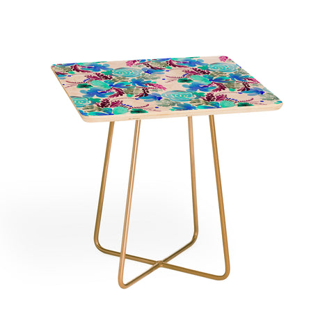 Ninola Design Flowers Sweet Bloom Blue Side Table