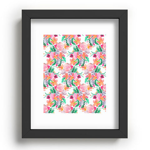 Ninola Design Flowers Sweet Bloom Pink Recessed Framing Rectangle