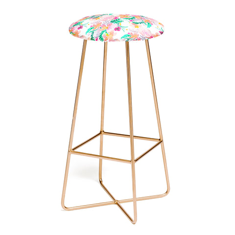 Ninola Design Flowers Sweet Bloom Pink Bar Stool