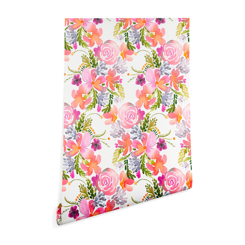 Ninola Design Flowers Sweet Bloom Pink Wallpaper