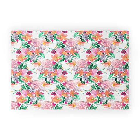 Ninola Design Flowers Sweet Bloom Pink Welcome Mat
