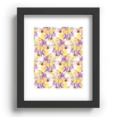 Ninola Design Flowers sweet bloom yellow Recessed Framing Rectangle