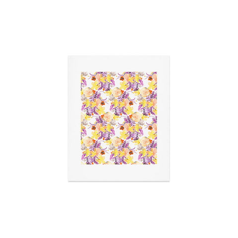 Ninola Design Flowers sweet bloom yellow Art Print