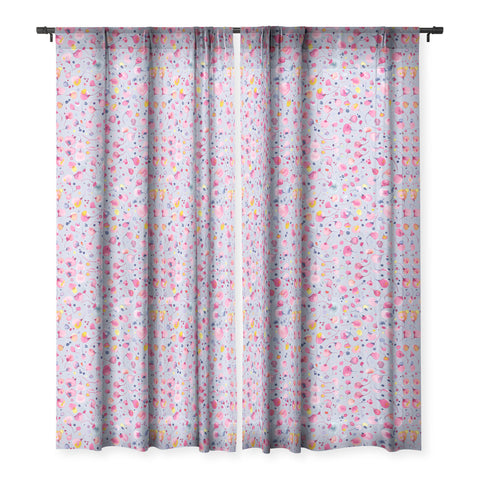 Ninola Design Flying Leaves Watercolor Sheer Window Curtain