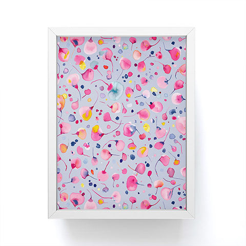 Ninola Design Flying Leaves Watercolor Framed Mini Art Print