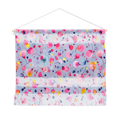 Ninola Design Flying Leaves Watercolor Wall Hanging Landscape