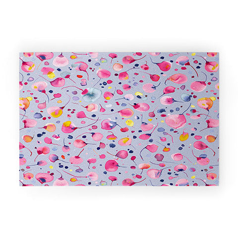 Ninola Design Flying Leaves Watercolor Welcome Mat