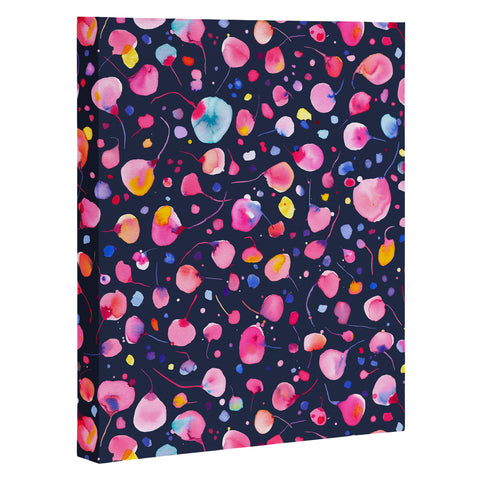 Ninola Design Flying seeds navy Art Canvas