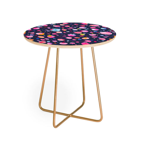 Ninola Design Flying seeds navy Round Side Table