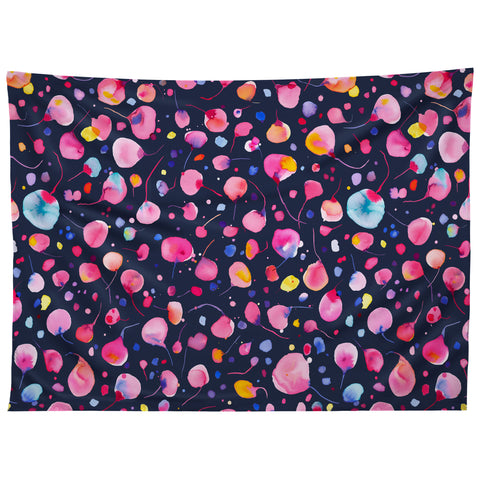 Ninola Design Flying seeds navy Tapestry