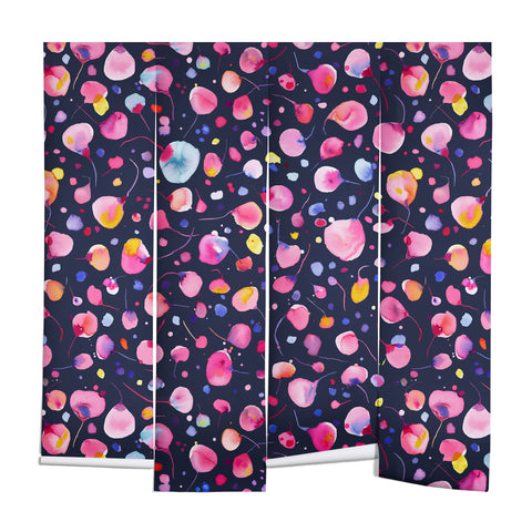 Ninola Design Flying seeds navy Wall Mural