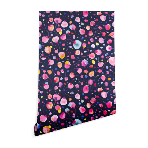 Ninola Design Flying seeds navy Wallpaper